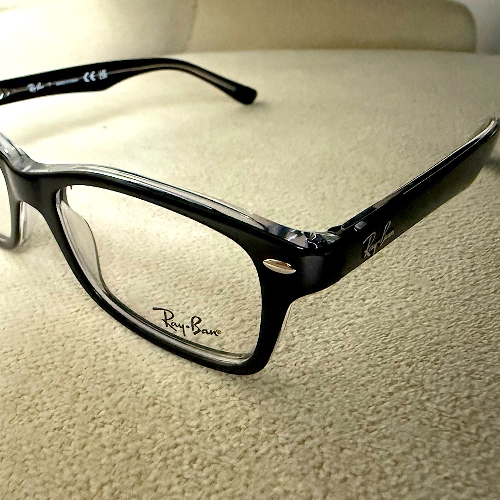 Kids Ray-Ban 1531 Black on Clear Eyeglasses with case